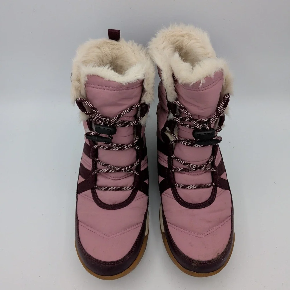 Sorel Whitney II Short Lace‎ Waterproof Snow Boots Pink Burgundy Womens 7 NY5173